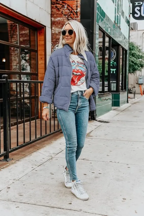 ETCYY Women's Causal Lightweight Quilted Jackets